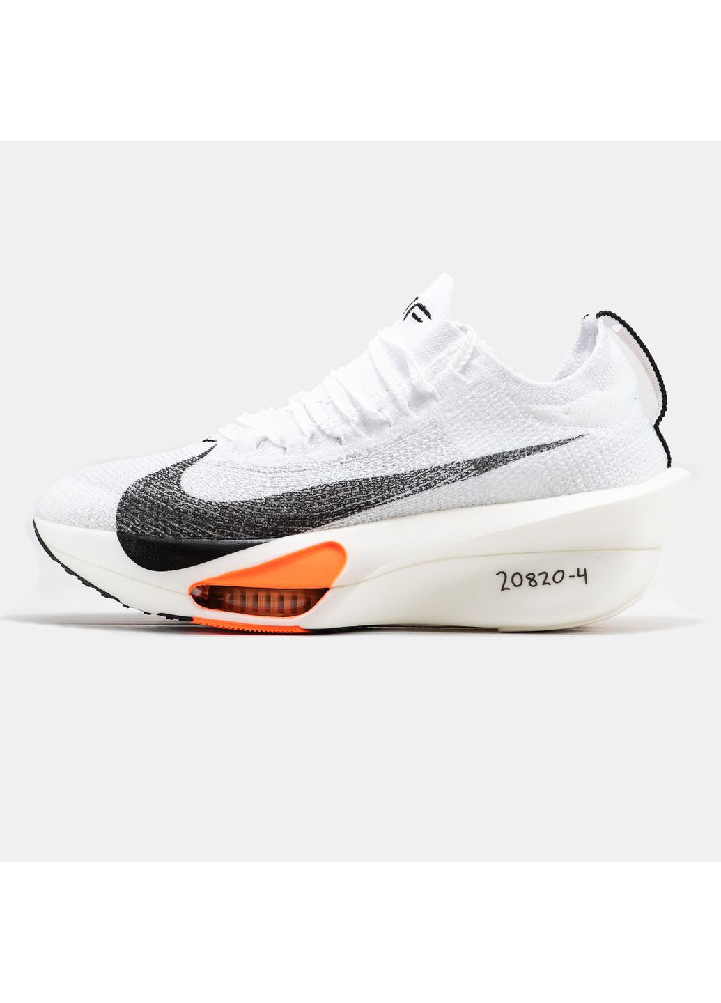 Черные демисезонные кроссовки мужские nike air zoom alphafly 3 white black orange найк аир зум No Brand