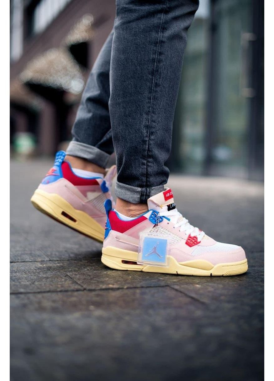 КРОСІВКИ ЖІНОЧІ NIKE AIR JORDAN RETRO 4 SP UNION - GUAVA ICE НАЙК АІР ДЖОРДАН No Brand бежеві демісезони (369393334)