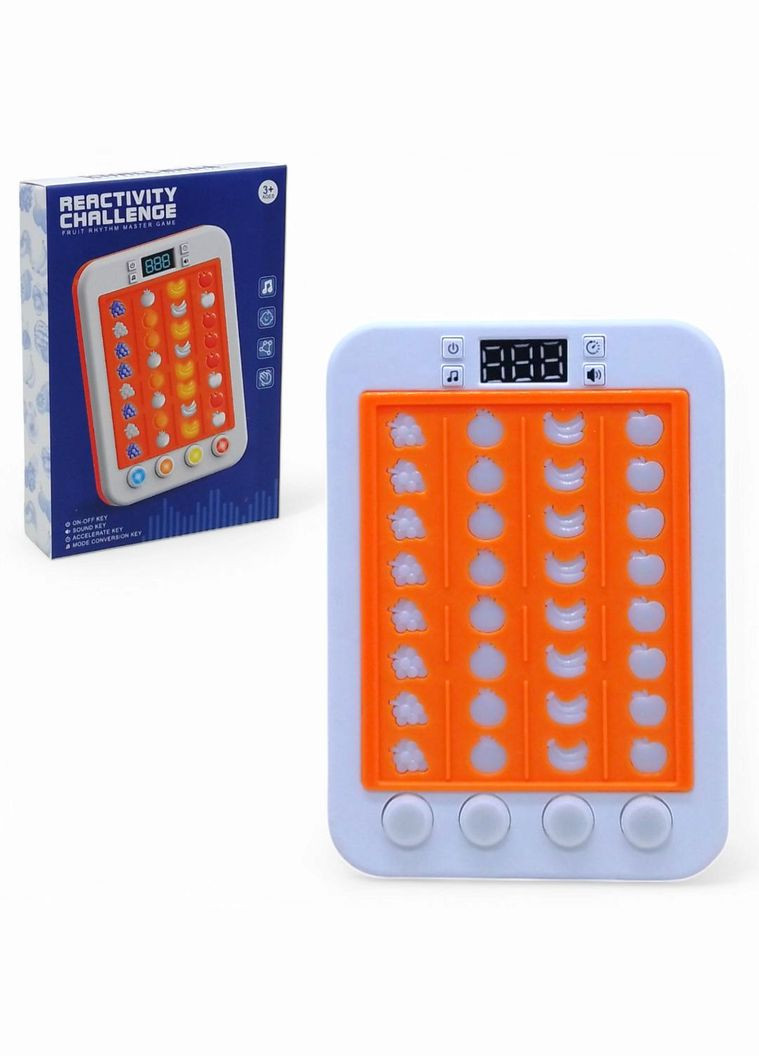 Портативна інтерактивна гра "Майстер ритму. Фрукти" (15 см) помаранчева MIC (322183264)