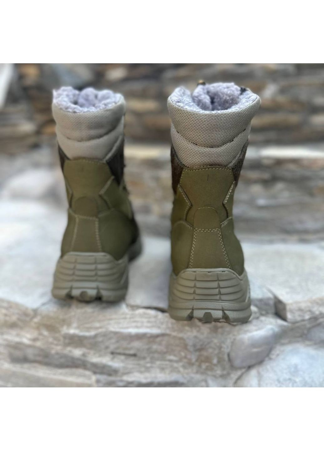 Тактичні Чоловічі Зимові Берці Шкіряні. 36-49р Олива. Посилений носок та п'ята! DSZM-1044 No Brand (349512945)