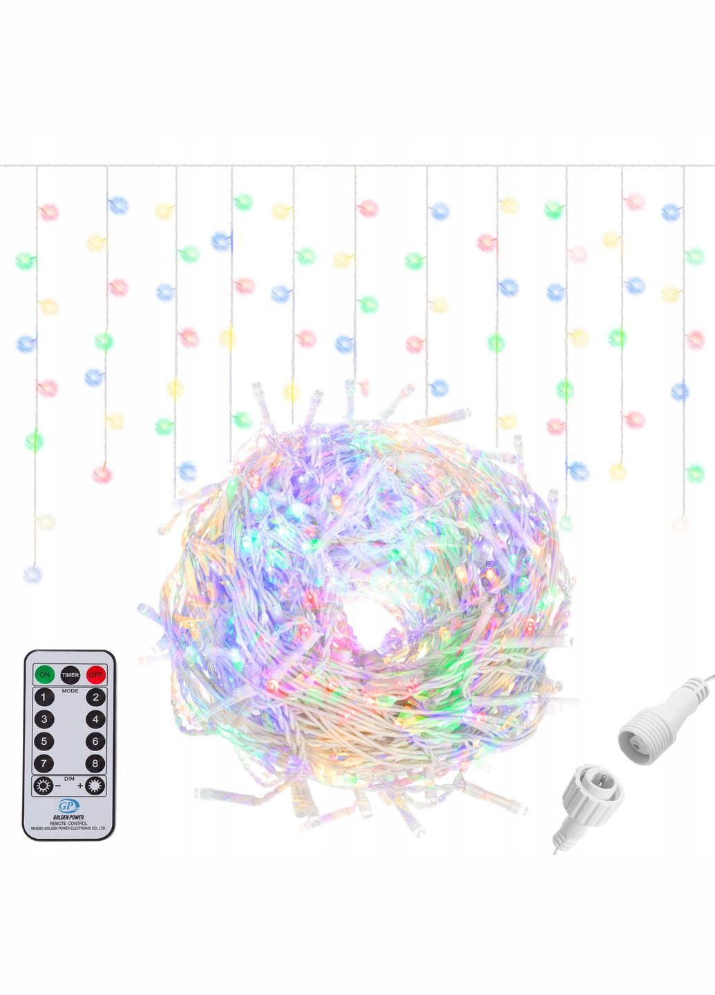 Гирлянда бахрома уличная (наружная) 12 м 300 LED Pilot CL307 Mix Springos (322062857)