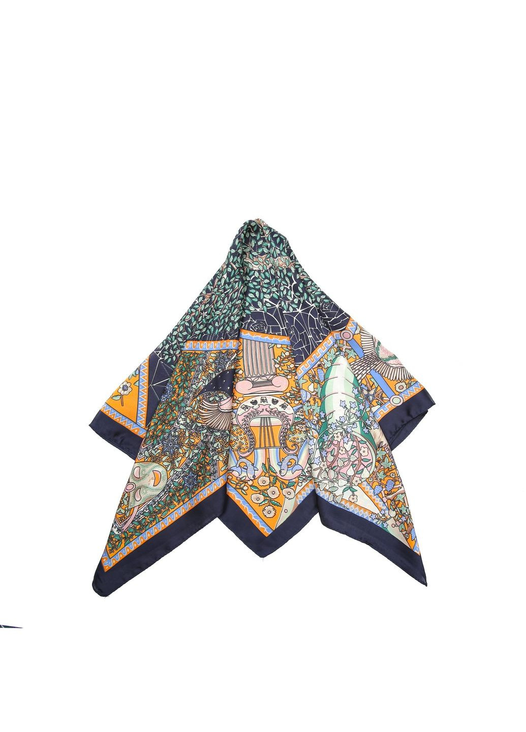 Платок женский с принтом атлас разноцветный ВИЧЕНЦА LuckyLOOK 747-630 (324646359)