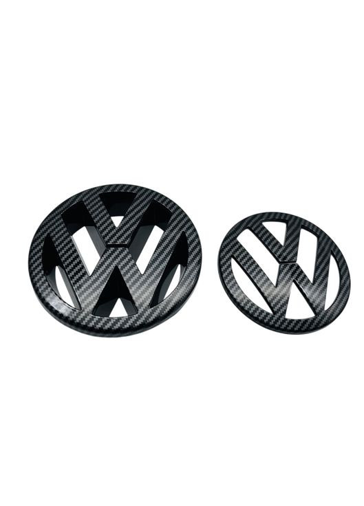 Емблема передня+задня Golf V (GTI) карбон (d=125 мм+110 мм) пластик Volkswagen (369610386)