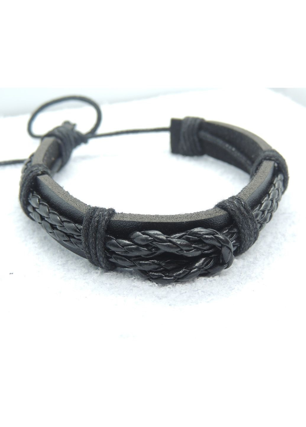 Браслет кожаный на руку черный с многослойным плетением B1589 Fashion Jewelry (292324246)