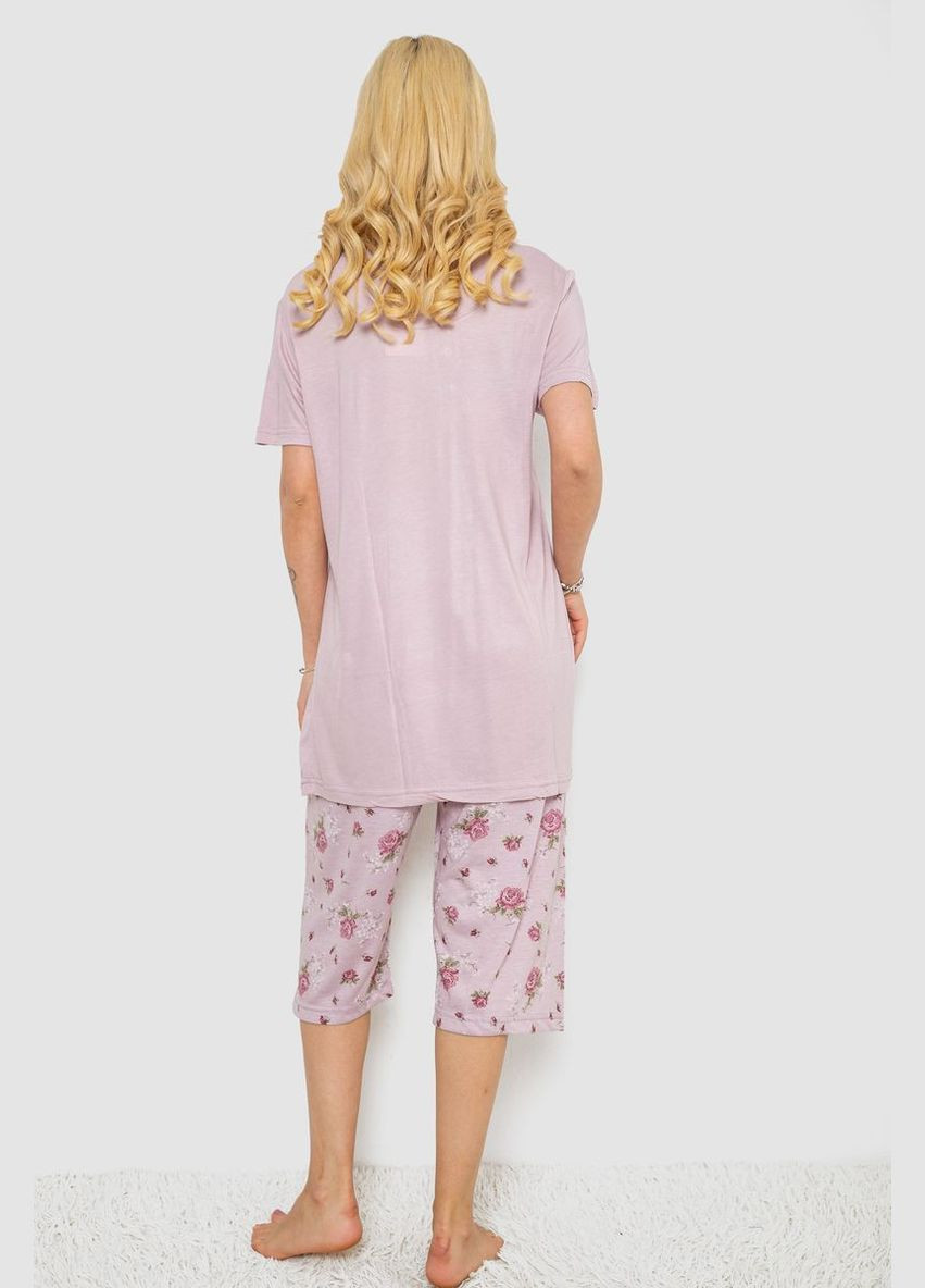 Сиреневая пижама женская с принтом Andi 243R6762