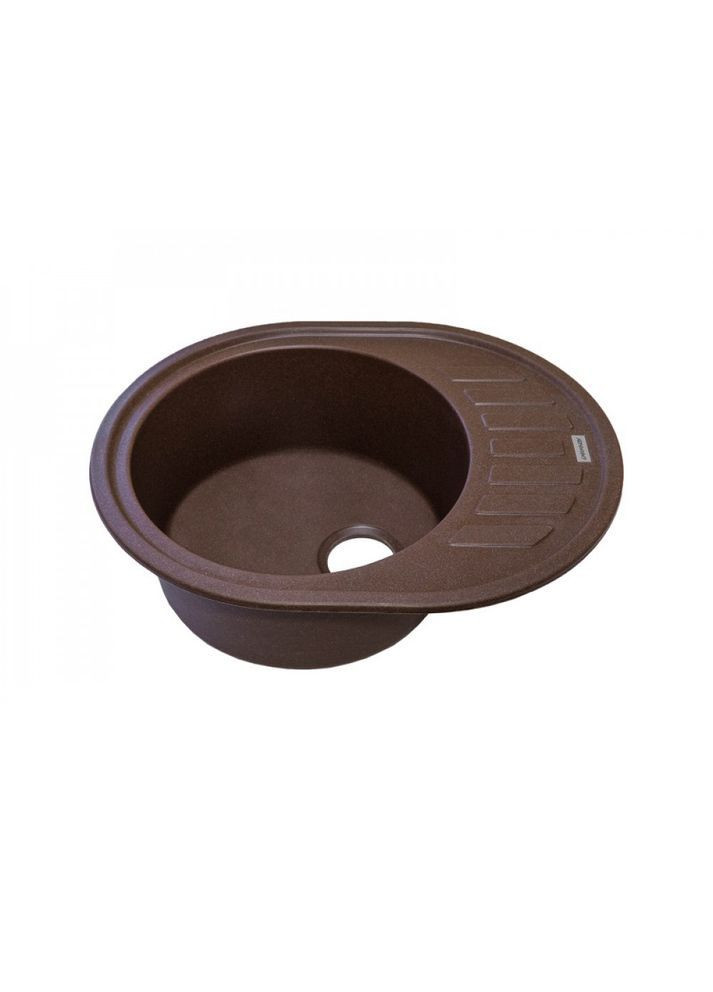 Кухонна мийка зі штучного каменю/кварцева 615х495х200 мм, овальна OVUM Коричневий (30410615495) Adamant (368157355)