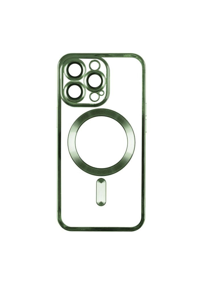Чехол TPU Metallic with Magsafe с закрытой камерой для iPhone 12 Зеленый Wave (293504695)