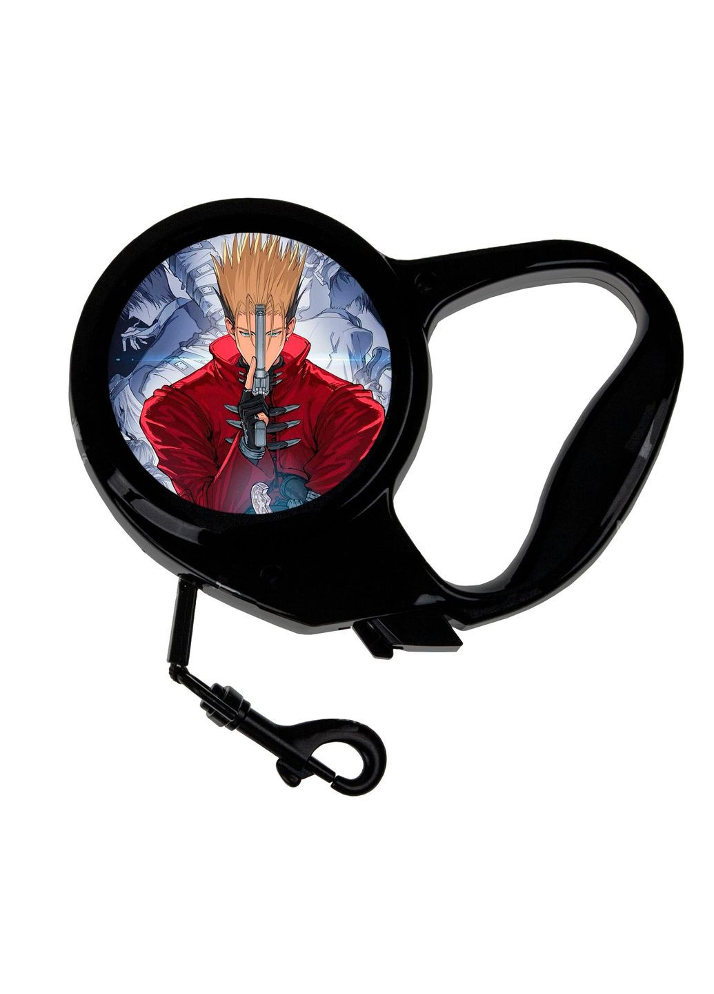 Поводок-рулетка для животных с принтом Аниме Триган #0011 3 м черный No Brand (309152676)