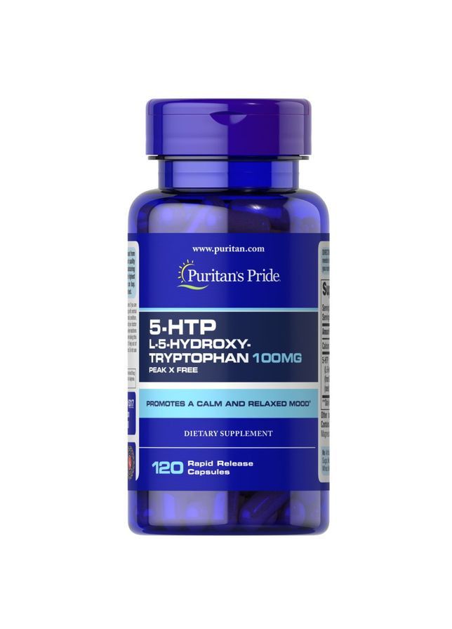 Амінокислота Puritan's Pride 5-HTP 100 mg, 120 капсул Puritans Pride (324608141)