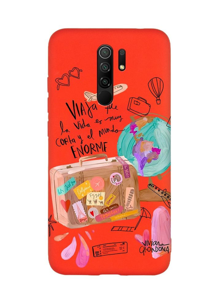 Матовий червоний чохол на Xiaomi Redmi Note 8 Pro:: Настрій подорожувати (принт 329) Creative (360676669)