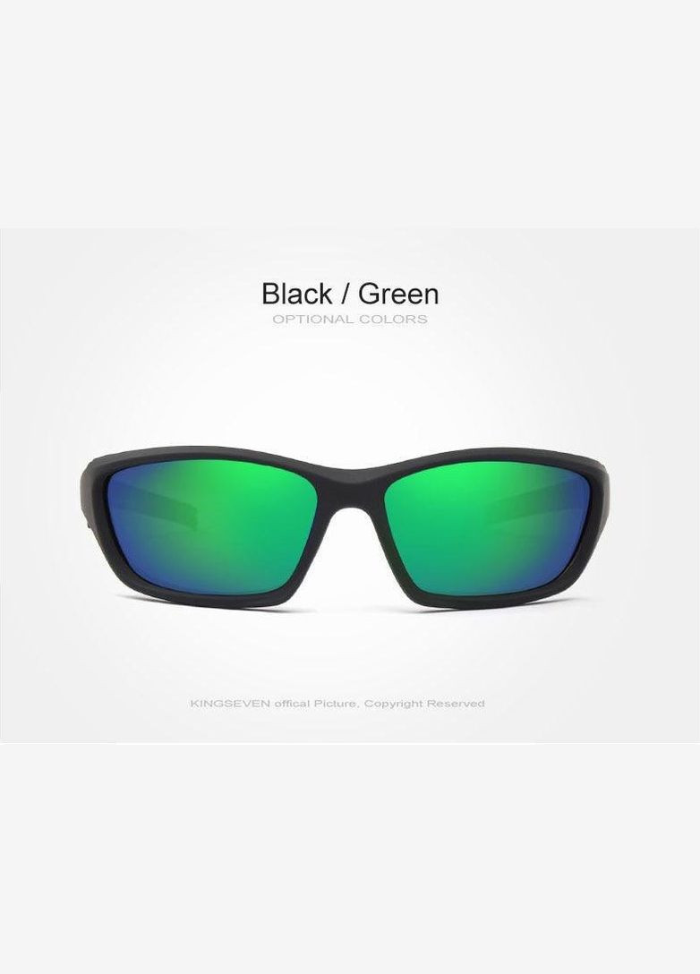 Чоловічі поляризаційні сонцезахисні окуляри S768 Black Green KINGSEVEN (339671921)