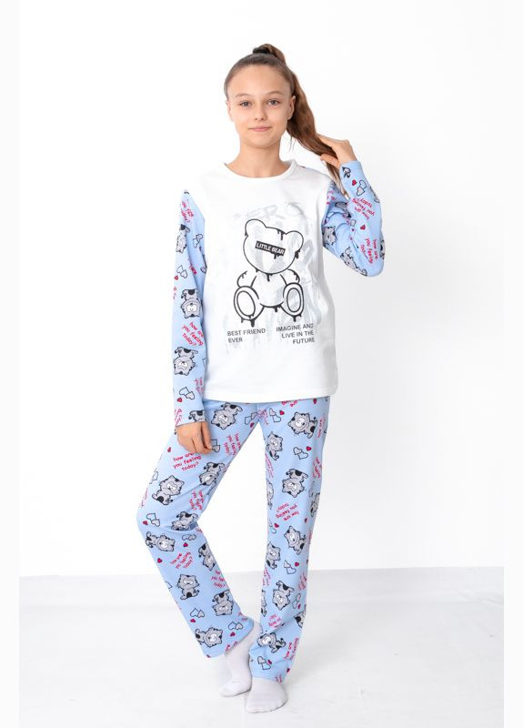 Світло-блакитна зимня піжама для дівчинки (підліткова) Носи своє 6076-024-33-2