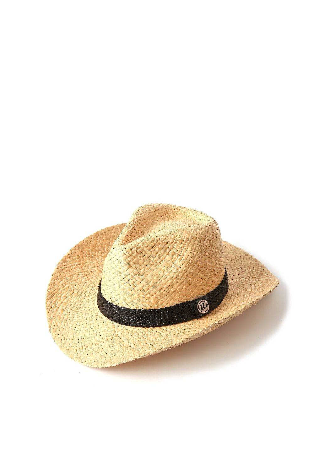 Шляпа ковбойка мужская рафия бежевая JANET 818-195 LuckyLOOK 818-195м (289478348)