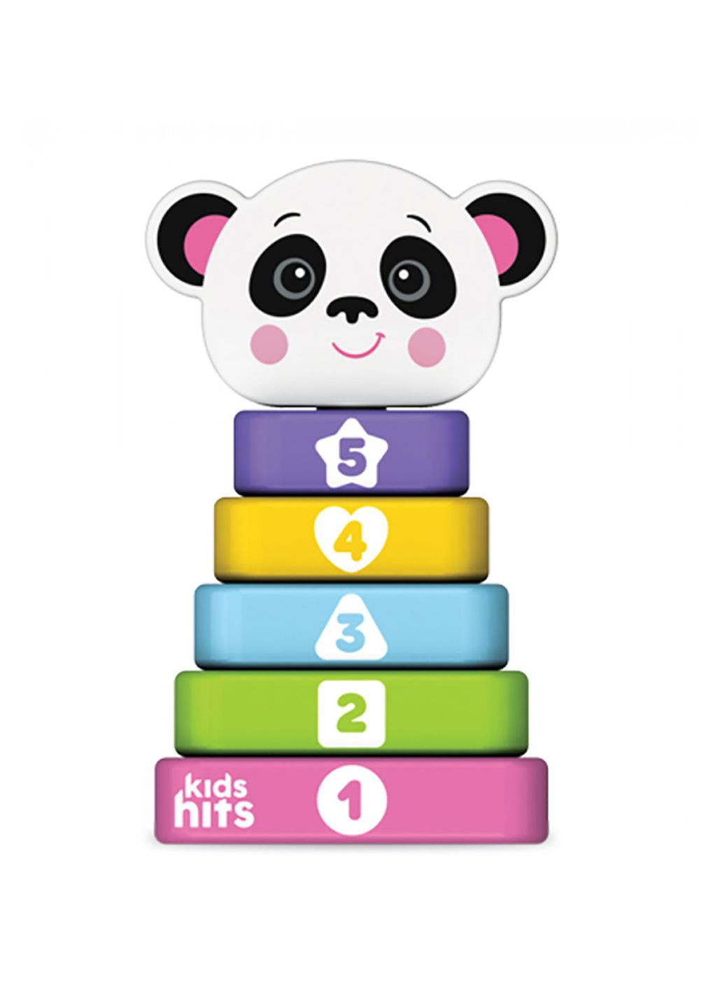 Дерев'яна іграшка "Пірамідка Панда" колір різнокольоровий ЦБ-00240360 Kids Hits (290981745)