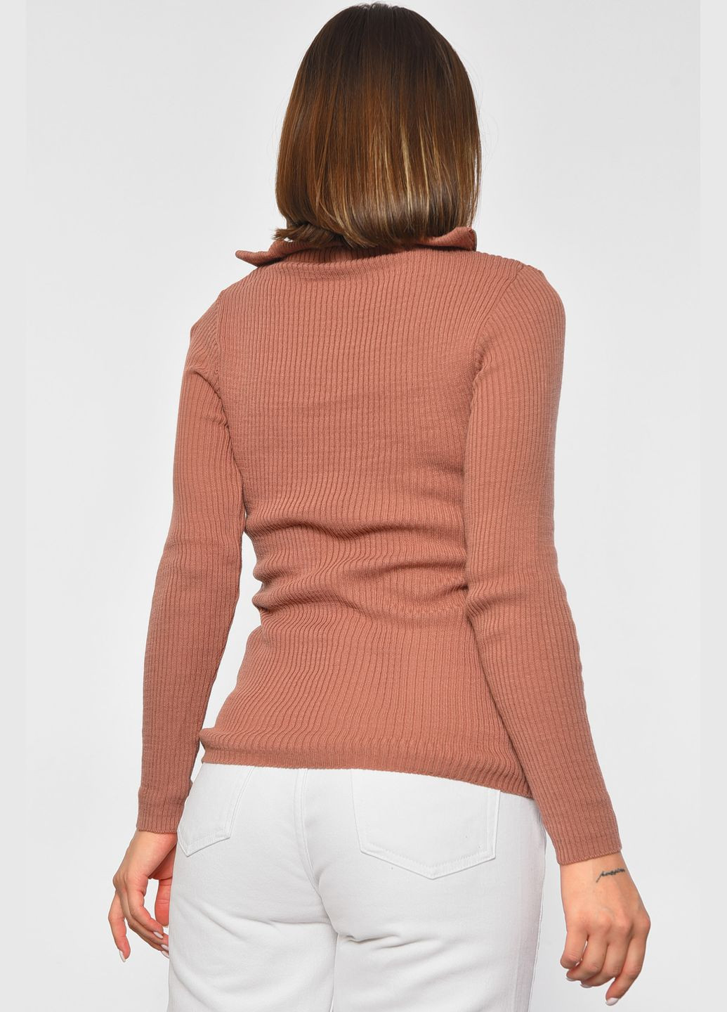 Гольф женский однотонный терракотового цвета Let's Shop (301905395)