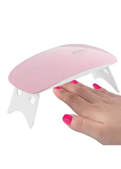УФ-лампа Sun Mini 6W для маникюра, складная, розовая, с подключением через USB No Brand (315373212)