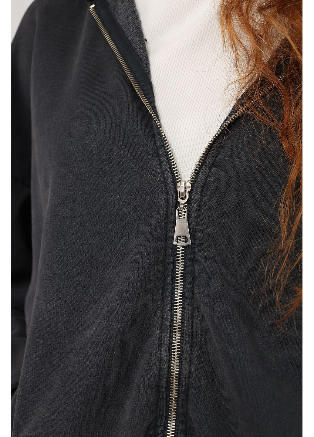 Толстовка на блискавці жіноча колір темно-сірий CB-00283753 Yuki (361400937)