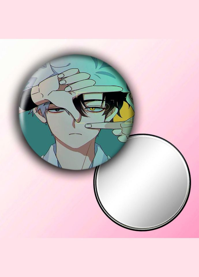 Зеркальце косметическое карманное Аниме Агенты времени #0009 с рисунком круглый 56 мм No Brand (309156216)