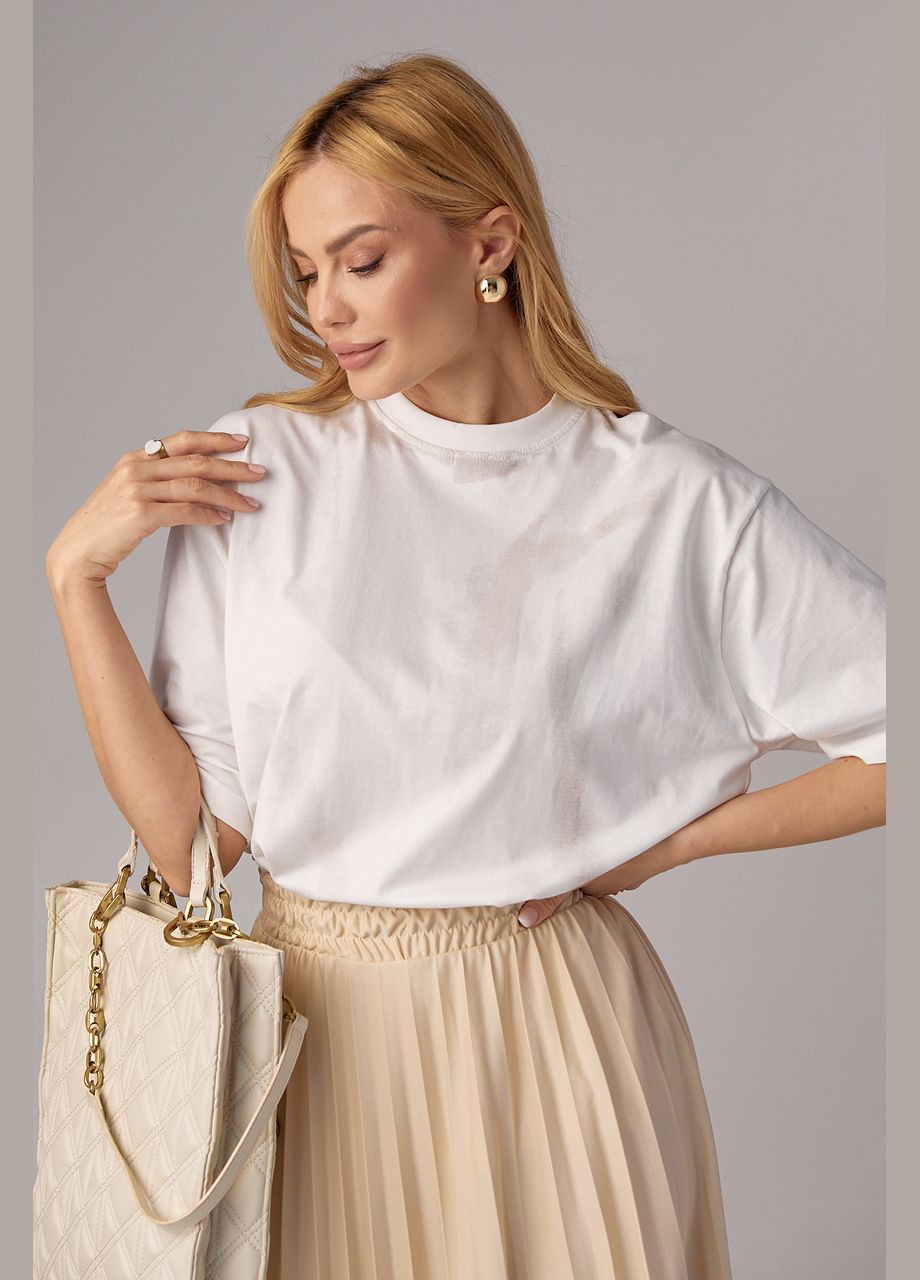 Трикотажна жіноча футболка з лаконічним принтом Liton - (296988241)