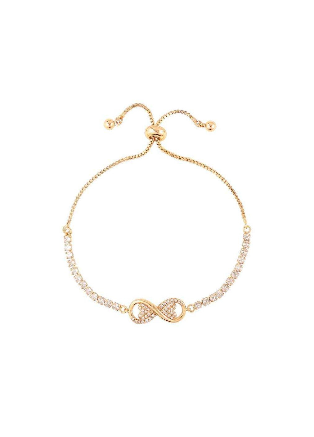 Браслет Позолота 18K «Доріжка цирконію з нескінченністю» на бігунку 10-22см х 1мм (258336) Xuping Jewelry (359438181)
