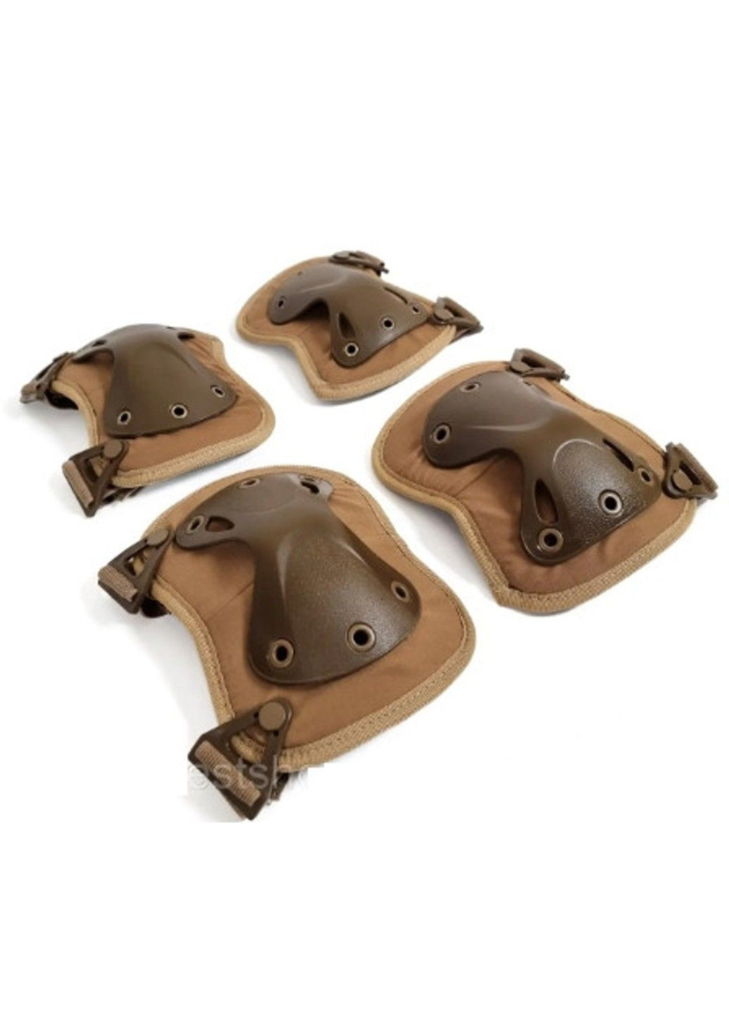 Тактический комплект Наколенники + налокотники из ударопрочного пластика FH 77 (Зеленый) No Brand (332635931)