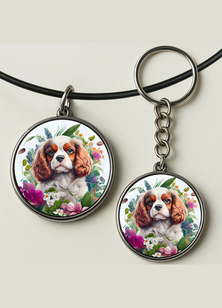 Набор подвеска (кулон) и брелок dog #17 (подарочный набор) No Brand (332633797)