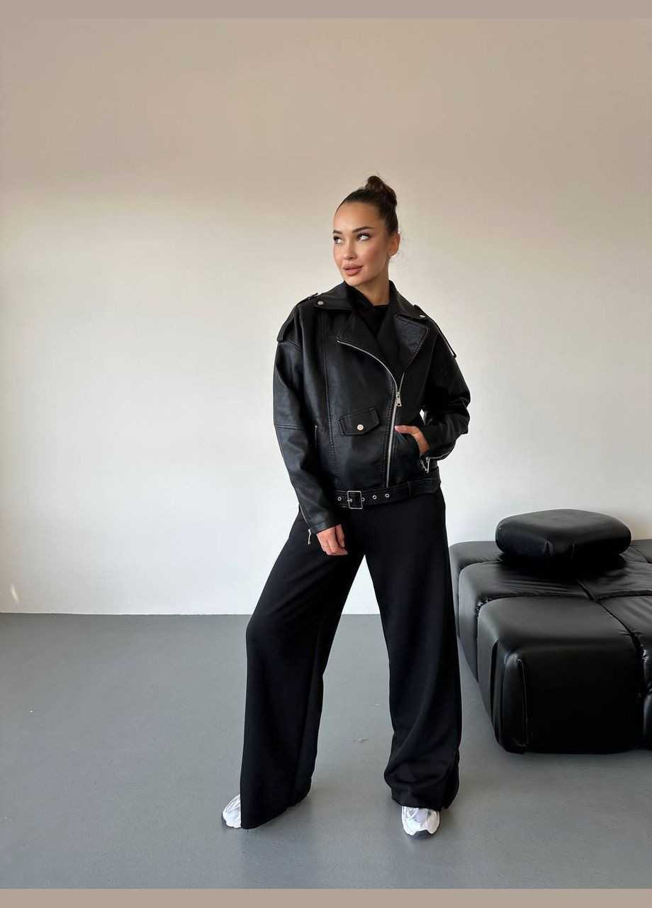 Черная куртка косуха Issa