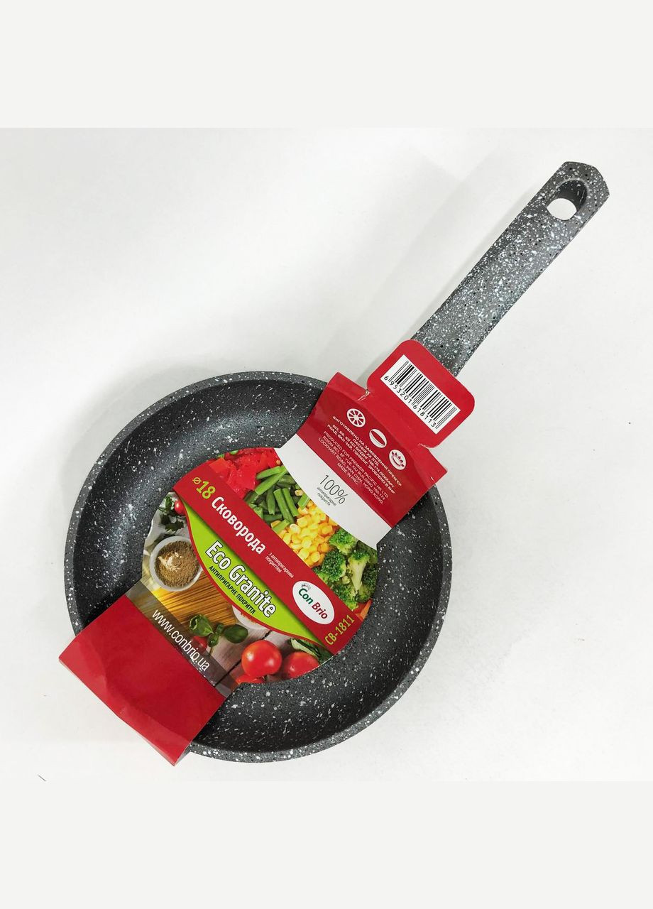 Глибока пательня для кухні СВ-1811 18 см, Сковорода з SB-773 бакелітовим покриттям Con Brio (351486265)