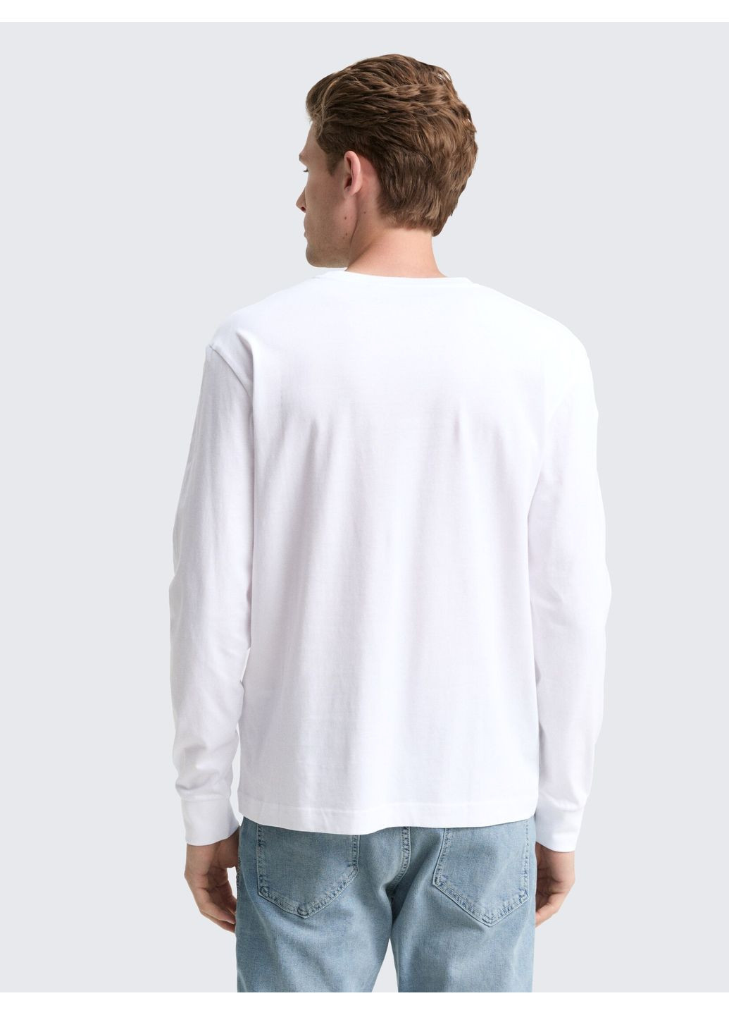 Белый демисезонный лонгслив Tom Tailor