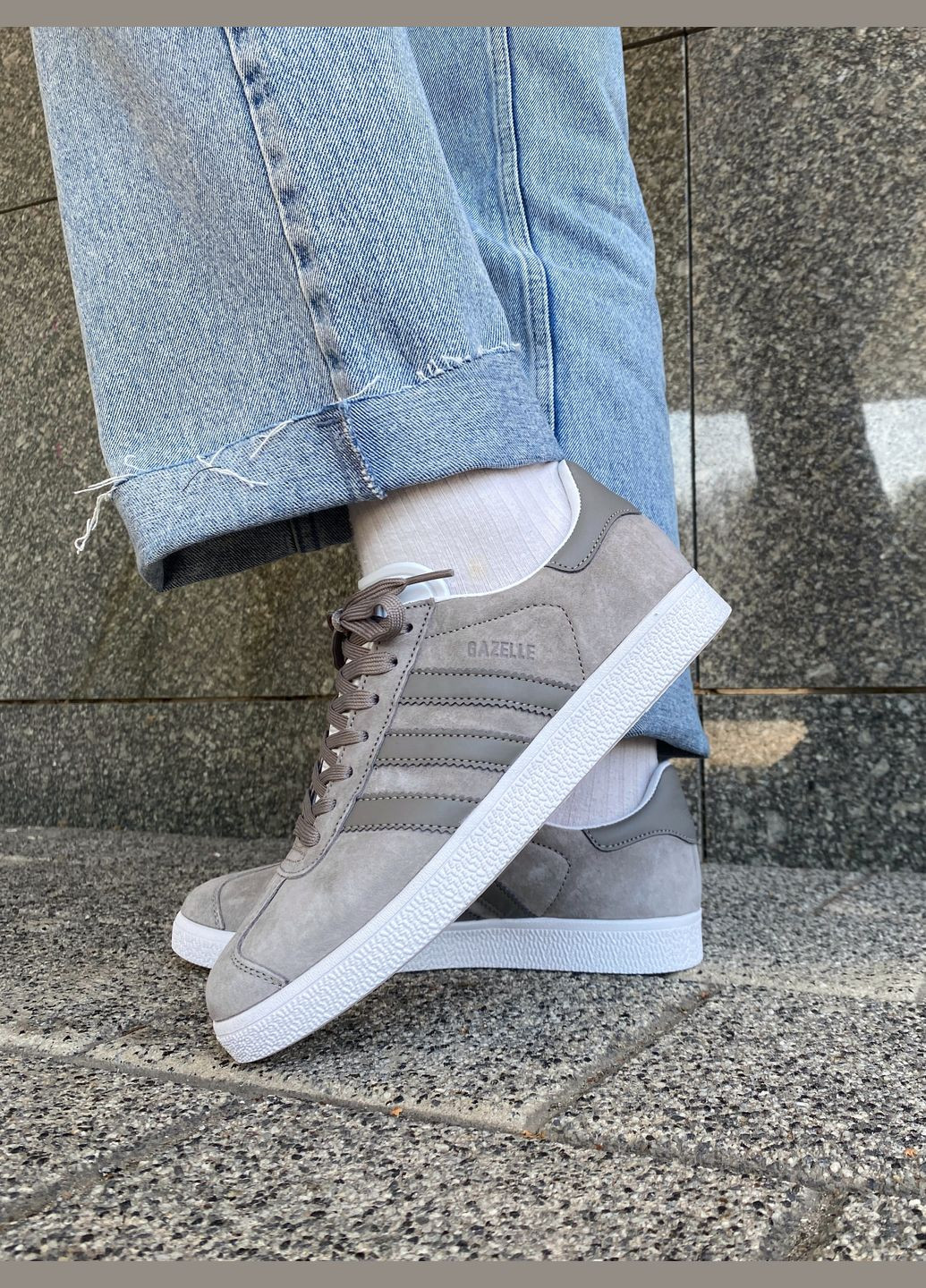 Сірі Осінні кросівки чоловічі і жіночі adidas gazelle grey | адідас газель сірі No Brand
