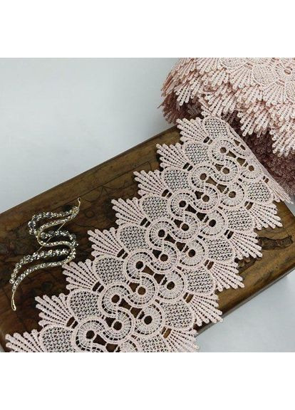 (1 метр) Кружево макраме 9 см цвет - пудра (23 м-Y12169-7) Plus-plus (352743479)