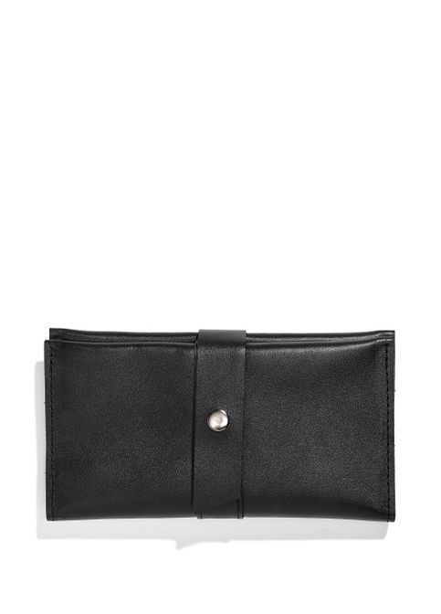 Жіночий шкіряний гаманець чорний Sambag (302747288)