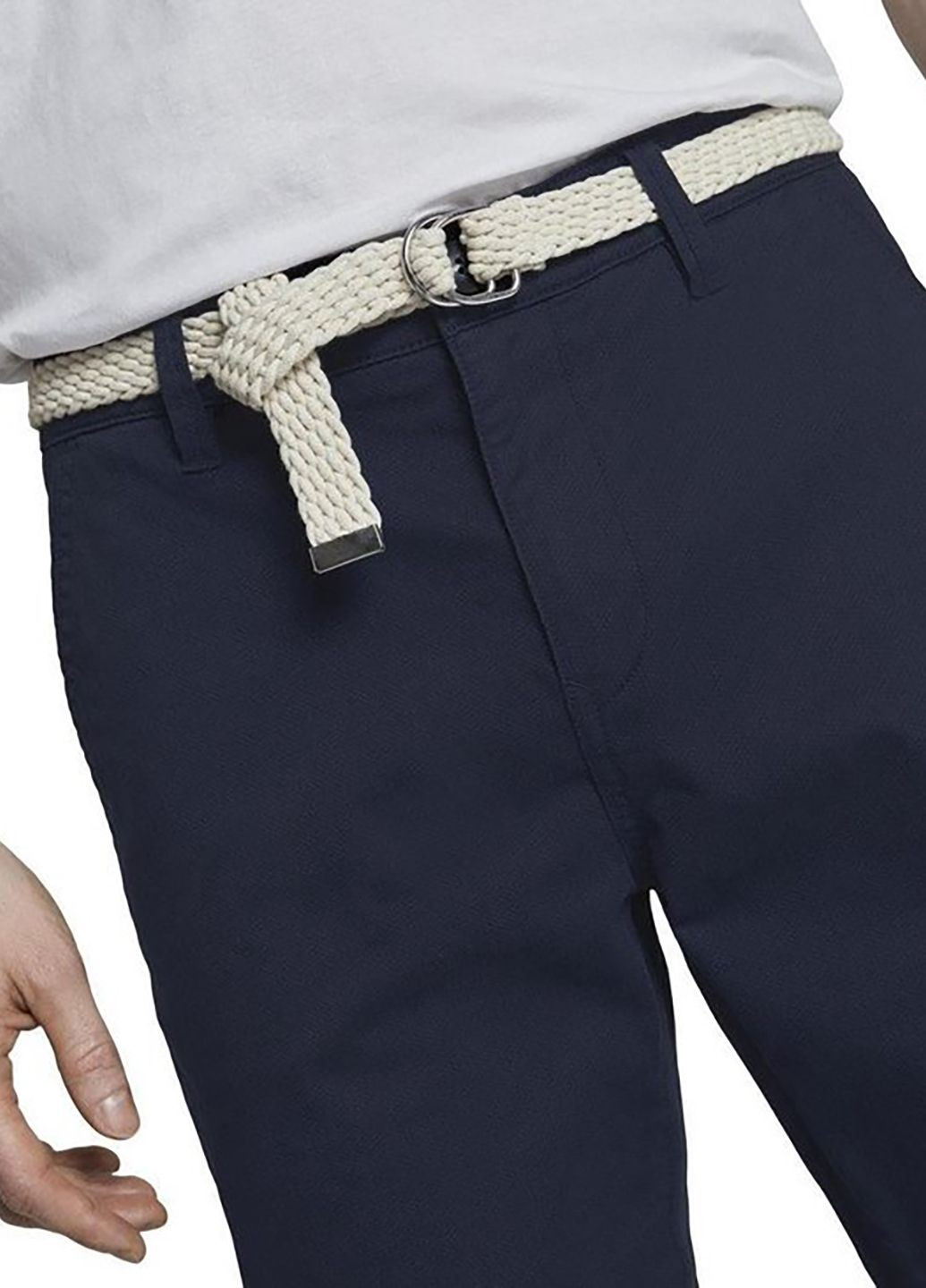 Темно-синие повседневный демисезонные прямые брюки Tom Tailor