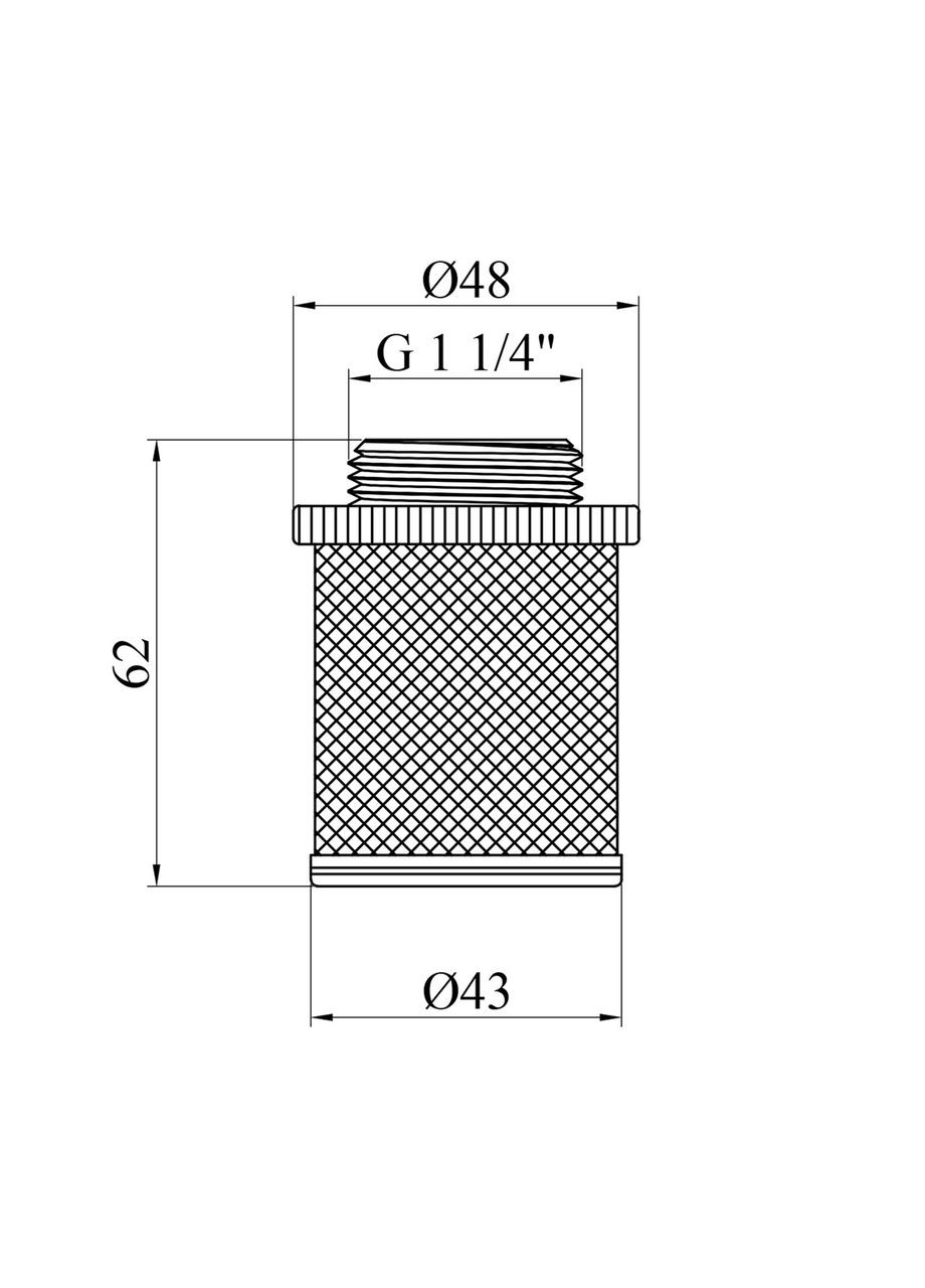 Сітка для зворотного клапана 1 1/4" неіржавка сталь KR-6122 Karro (317349331)