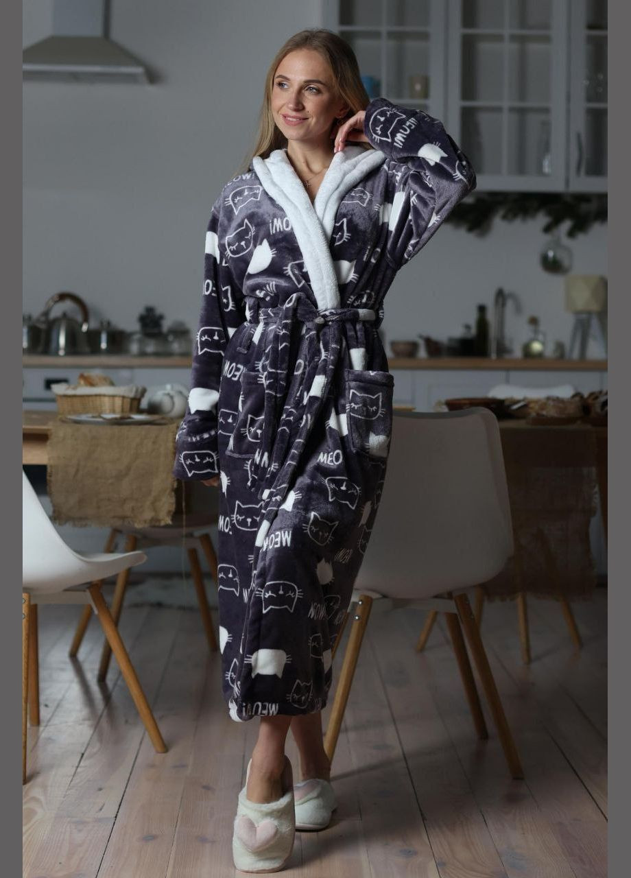 Халат с капюшоном Мягкий уютный Шарпей No Brand (315429397)