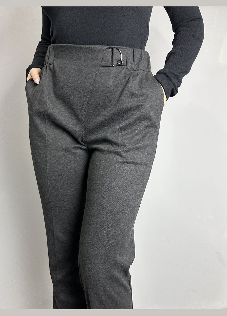Жіночі класичні штани завужені до низу сірі MKJL1131011-1 Modna KAZKA (278355081)