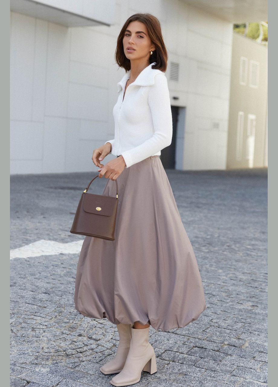 Спідниця балон міді бежевого кольору Seventeen (345707883)