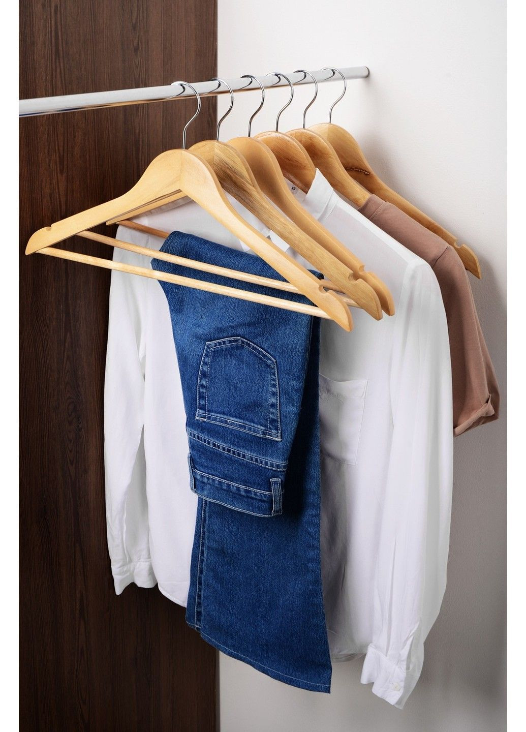 Вешалка RE05210 д/ед. дерево 44.5х23х1,2 см (6 шт) (6792299) IDEA HOME (365276538)