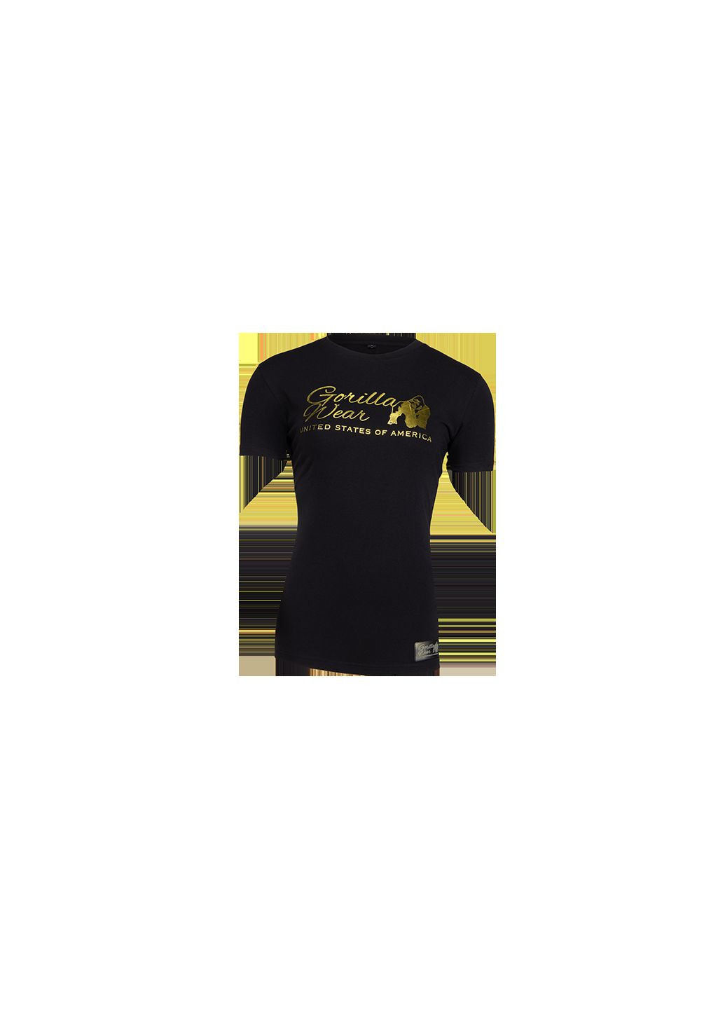 Комбинированная летняя футболка женская luka черно-золотой (06369175) Gorilla Wear