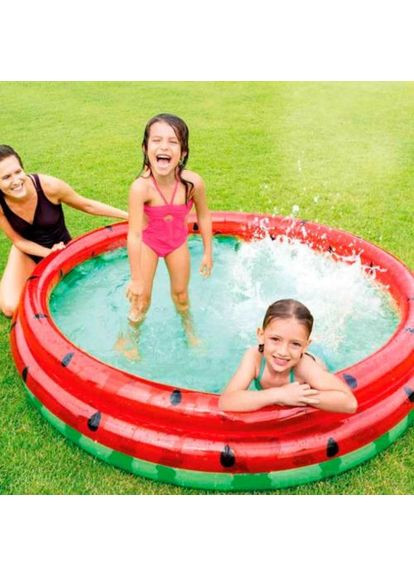 Надувний басейн Intex Кавун з яскравим принтом для дітей та дорослих для купання та відпочинку ProDobro (367097910)