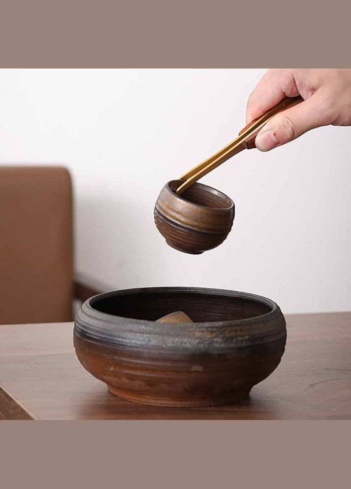 Чайний пінцет, мідь/дерево 16,7см No Brand (305064764)