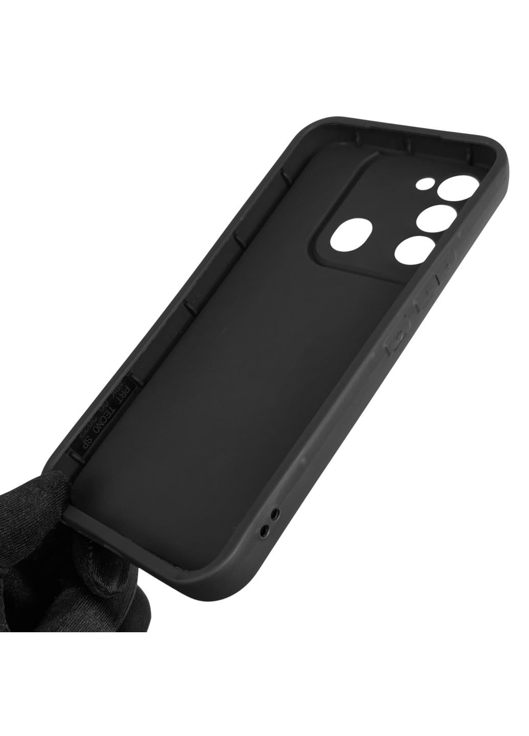 Чехол силиконовый Soft Touch с 3D принтом для Spark 8C (KG5k) черный (Полная защита камеры) Tecno (373670821)