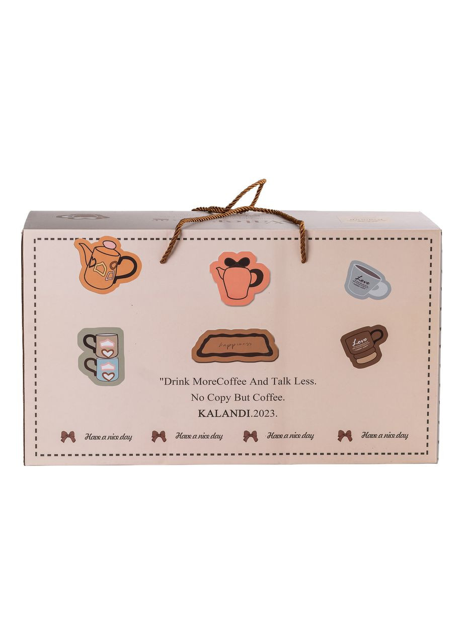 Чайний набір на 6 персон із порцелянаовою підставкою, шоколад HP-15-29 Yiwu (369142972)