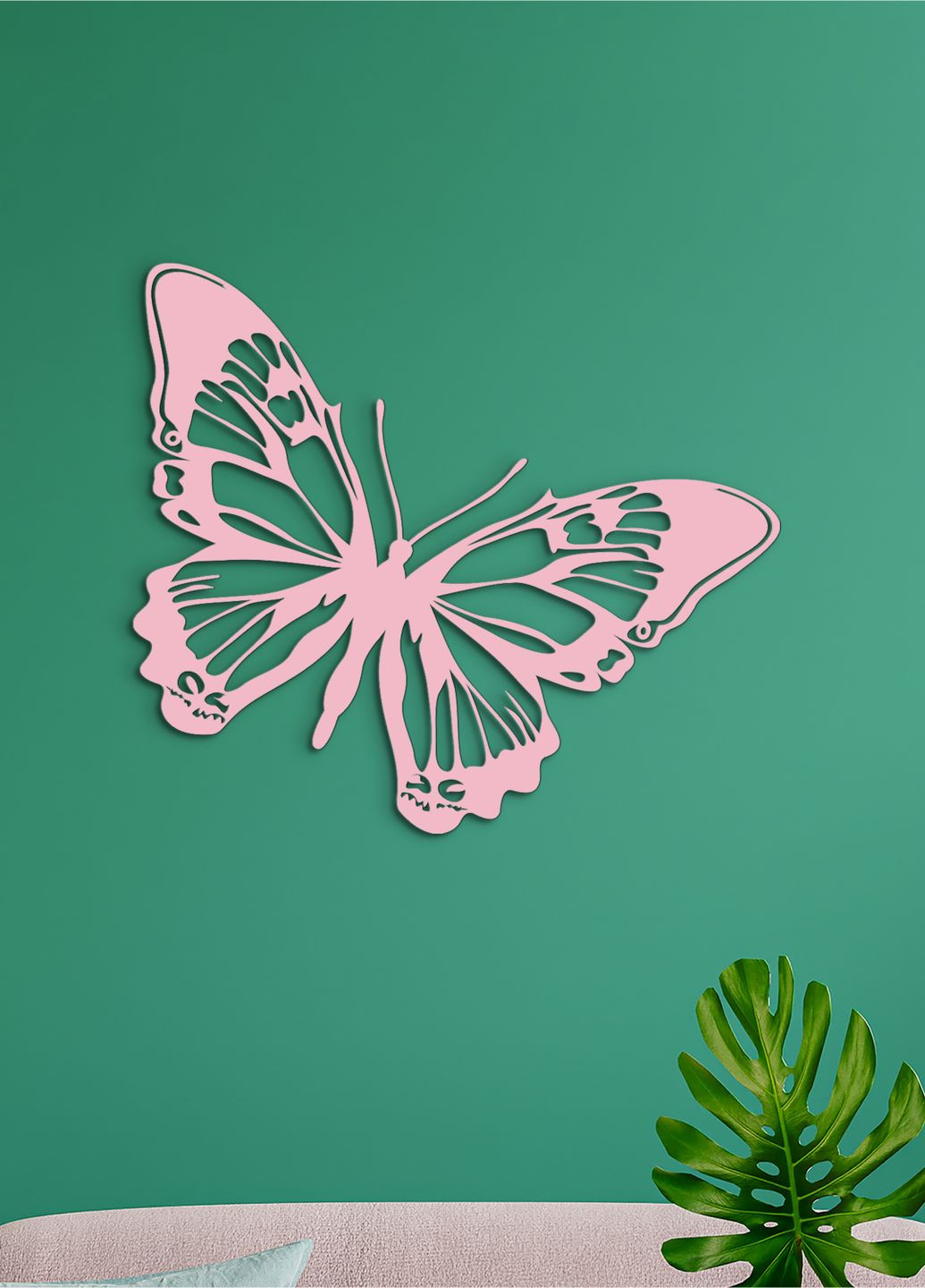 Декор в кімнату, сучасна картина на стіну "Великий метелик", декоративне панно 30х35 см Woodyard (292112102)