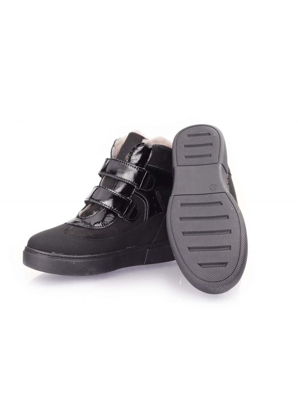 Черные ботинки зимние 2528 для девочек чёрные. размер 31 Topitop