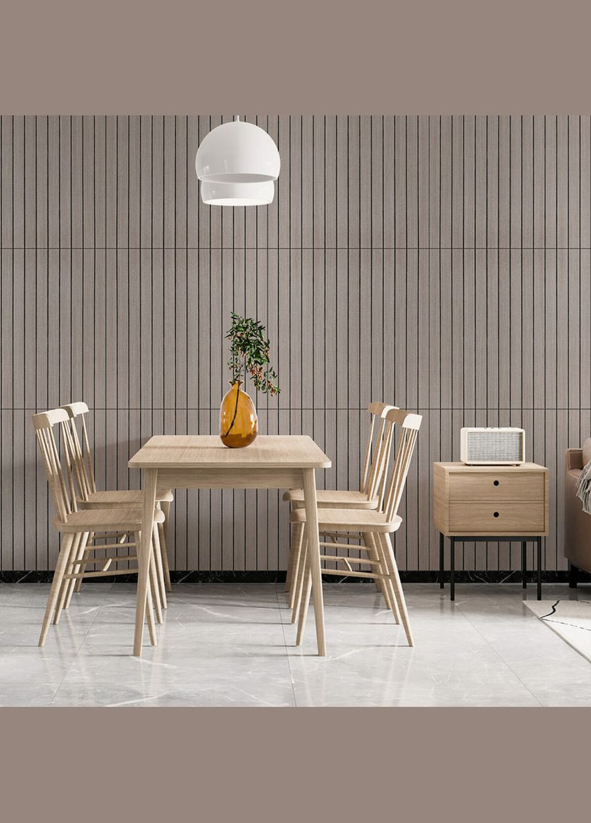 Покрытие виниловое самоклеющееся 3D рейки дуб мокко 600*600*2,8мм (D) SW-00002201 Sticker Wall (316187258)