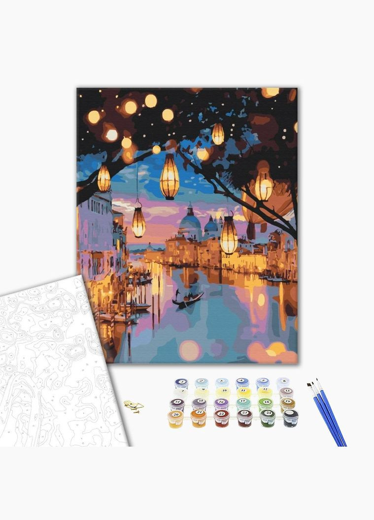Картина по номерам Ночные огни Венеции Картины в цифрах Роспись по номерам 40*50 BS24915 Brushme (308988366)