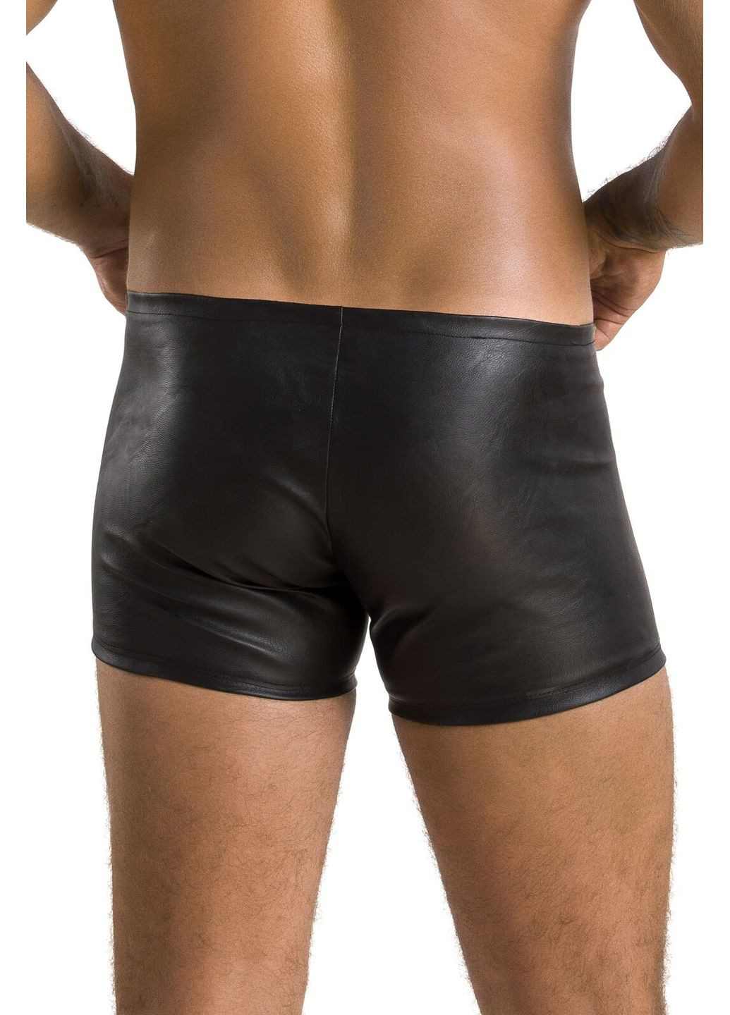 Мужские кожаные боксеры с молниями Short Matt XXL/XXXL, черные Passion (297587987)
