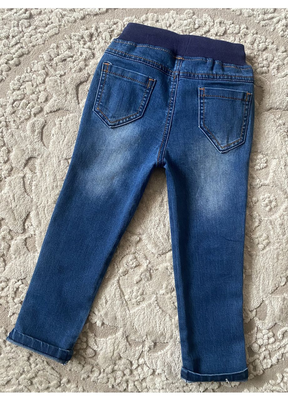 Синие демисезонные джинсы для мальчика 98-110 No Brand