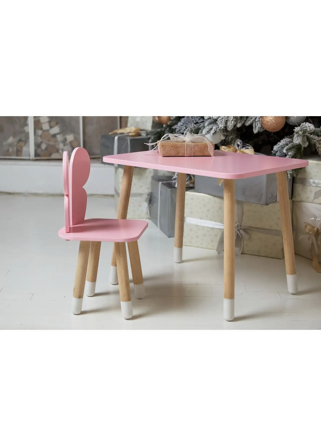 Столик детский со стульчиком Бабочка 46x60x45 см Розовый (2031822347) No Brand (371687271)
